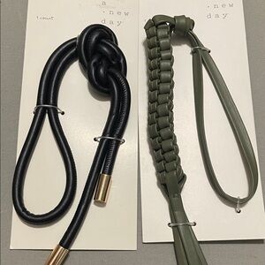 A New Day Bag Charm black and olive green